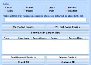 software - Excel Import Multiple Gmail Emails Software 7.0 screenshot