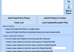 MS PowerPoint To Excel Converter Software screenshot