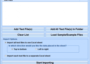 Excel Import Multiple Text Files Software screenshot