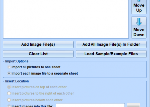 Excel Insert Multiple Pictures Software screenshot