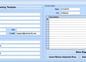 software - Excel Invoice Template Software 7.0 screenshot