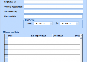 software - Excel Mileage Log & Reimbursement Template Software 7.0 screenshot