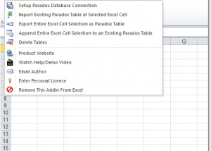 Excel Paradox Import, Export & Convert Software screenshot