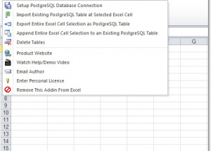 software - Excel PostgreSQL Import, Export & Convert Software 7.0 screenshot