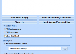 Excel Protect & Unprotect Multiple Sheets & Workbooks Software screenshot