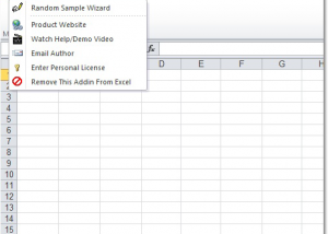 Excel Random Sample Software screenshot