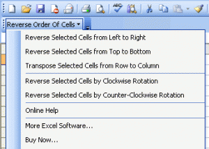 Excel Reverse Transpose Rows Columns screenshot