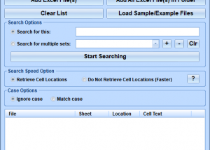 software - Excel Search In Multiple Files At Once Software 7.0 screenshot