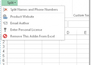 software - Excel Split Names and Phone Numbers Software 7.0 screenshot