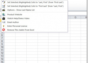software - Excel Switch First Last Name Order Software 7.0 screenshot