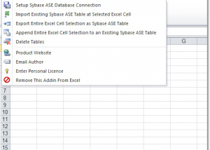 software - Excel Sybase ASE Import, Export & Convert Software 7.0 screenshot