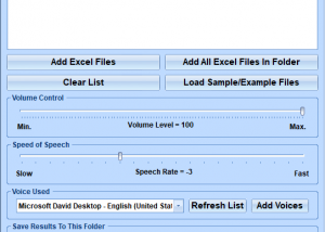 Excel To MP3 Converter Software screenshot