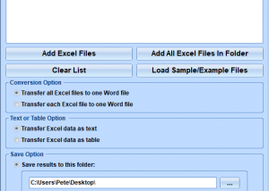 Excel To MS Word Converter Software screenshot