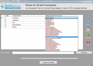 Excel to Vcard Converter screenshot