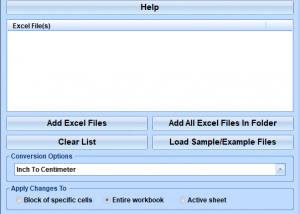 software - Excel Unit Conversion Software 7.0 screenshot