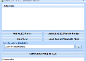 software - Excel XLSX To XLS Converter Software 7.0 screenshot