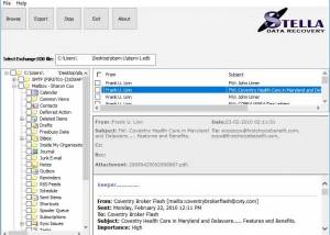 software - Exchange database recovery 6.2 screenshot