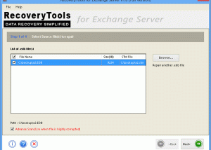 software - Exchange EDB Mailbox Recovery 1.0 screenshot