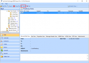 Exchange EDB to PDF Converter screenshot
