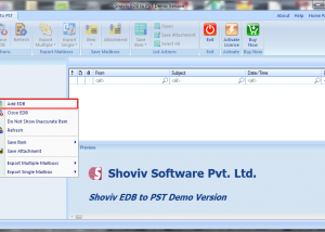 software - Exchange Recovery Database 18.03 screenshot