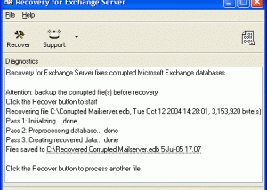 software - Exchange Recovery Wizard 5.5.16840.1 screenshot