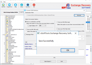 Exchange Server Database Recovery screenshot