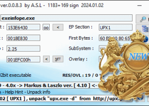 software - Exeinfo PE 0.0.8.3 screenshot