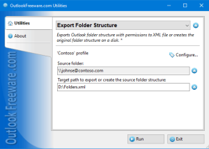 software - Export Folder Structure for Outlook 5.0 screenshot