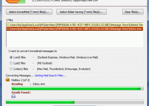 software - Export from IncrediMail to Thunderbird 7.5 screenshot