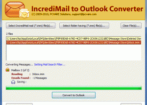 software - Export IncrediMail to Outlook 2007 6.02 screenshot