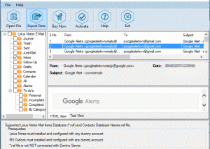 software - Export NSF to PST 3.0 screenshot