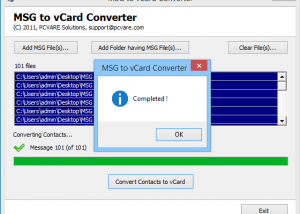 software - Export Outlook Contacts to vCard 2016 2.8 screenshot