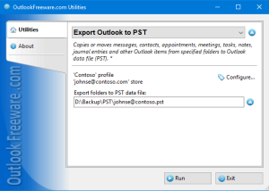 software - Export Outlook to PST 5.0 screenshot