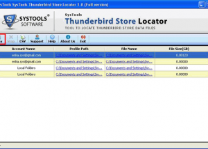 software - Export Thunderbird Mail Store Files 1.0 screenshot