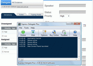 software - Express Delegate Dictation Manager Free 4.12 screenshot