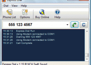 software - Express Dial Telephone Dialer 2.02 screenshot