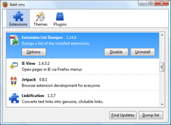 software - Extension List Dumper 1.15.2 screenshot