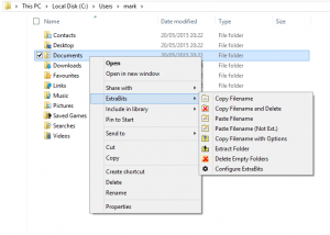 software - ExtraBits File Explorer Extension 1.9 screenshot