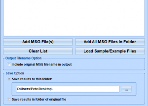 Extract Attachments From MSG Files Software screenshot