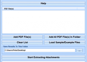 software - Extract Attachments From PDF Files Software 7.0 screenshot