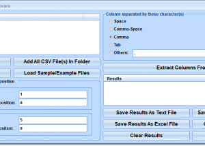 Extract Columns From CSV Files Software screenshot