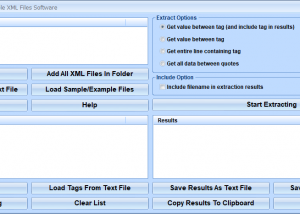 Extract Data & Text From Multiple XML Files Software screenshot