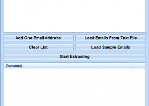 Extract Domains From Email Addresses Software screenshot