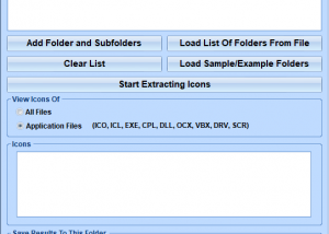 Extract Icons From Folder Software screenshot