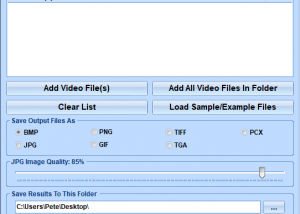 software - Extract Images From Video Files Software 7.0 screenshot