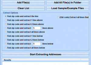 software - Extract Mailing (Postal) Addresses From Multiple Text Files Software 7.0 screenshot