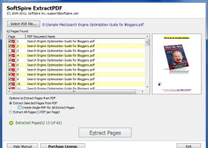 software - Extract Pages from PDF 1.2 screenshot