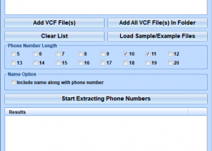software - Extract Phone Numbers From Multiple VCF Files Software 7.0 screenshot