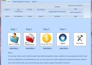 software - ezACH Deposit Software 3.0.5 screenshot