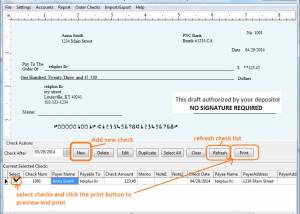 software - ezCheckDraft Printing Software 2.0.3 screenshot